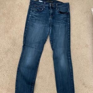 dark blue high rise skinny jeans (joe’s jeans)